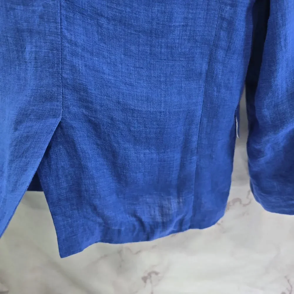 Appaman Blazer Youth 12 Blue Linen Jacket Boys Kids Fine Tailoring